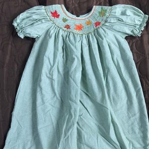 Girls fall smocked dress size 2